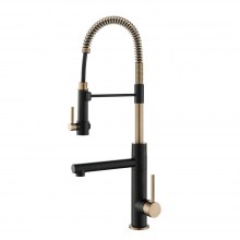 brushed-gold-matte-black-pre-rinse-faucet-1