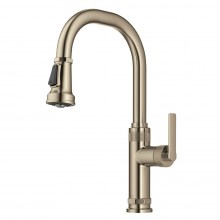 pull-down-single-handle-faucet-champagne-bronze-1