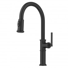 pull-down-single-handle-matte-black-kitchen-faucet-1